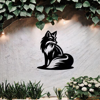 Curled Fox Metal Wall Art For Garden, Animal Lover Gift, 5 of 10