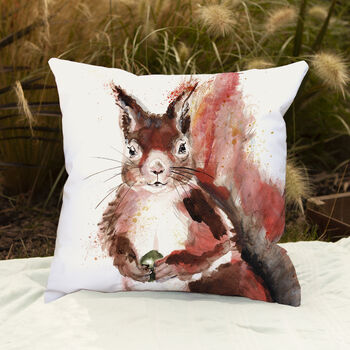 Inky Squirrel Outdoor Cushion For Garden Furniture, 2 of 8