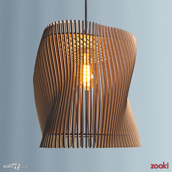 Zooki 29 'Akka' Wooden Pendant Light, 4 of 9