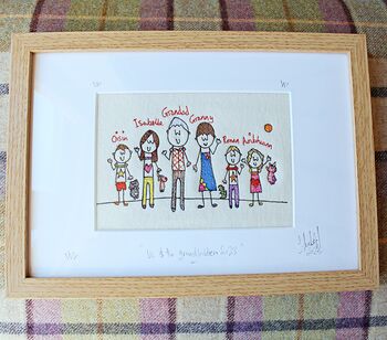 Personalised Family Picture Portrait Embroidery, 3 of 12