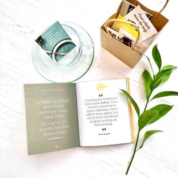 Cyclist Tea And Book Gift Set | Bike Lovers Book Set, 6 of 12