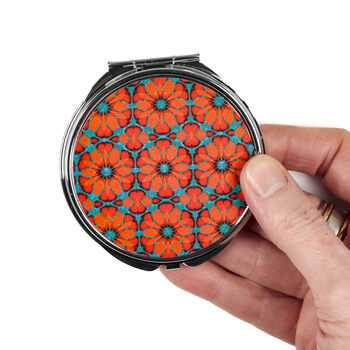 Red Poppies Compact Mirror And Lens Cloth Set, 4 of 10