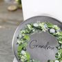 Wreath Scented Christmas Candle With Lid For Grandma, thumbnail 3 of 5