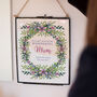 Personalised Floral Quote Glass Frame, thumbnail 2 of 3