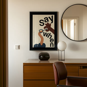 Say When Retro Wine Wall Print, 6 of 10