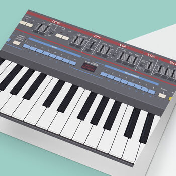 Synth Keyboard Birthday Card | Music Greetings Card, 2 of 6