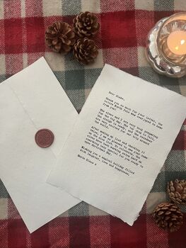 A5 Personalised Christmas Typewriter Letter, 2 of 5