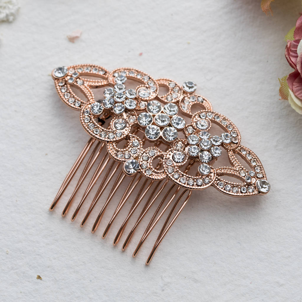 Larina Rose Gold Tone Hair Comb By Lola & Alice | notonthehighstreet.com