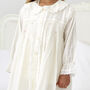 Ivory Smocked Dressing Gown, thumbnail 2 of 5