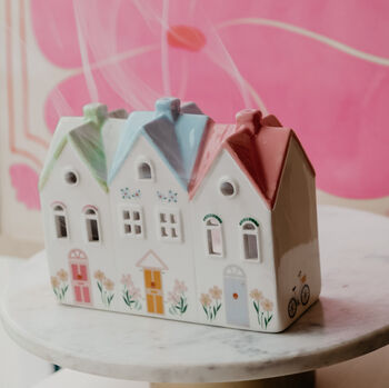 Cottagecore Pastel House Incense Burner Tealight Holder, 3 of 6