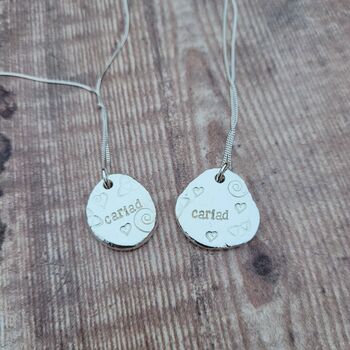 Silver Cariad Pendant Made Of Recycled Sterling Silver, 5 of 6
