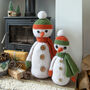 Snowmen Knitting Kit, thumbnail 1 of 8