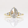 Icy Salt And Pepper Diamond Pear Shape Engagement Ring, thumbnail 1 of 2