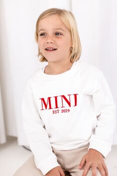 Christmas Mama Est Embroidered Personalised Sweatshirt With Optional Matching Mini, 11 of 12