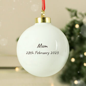 Personalised Robins Appear Bauble, 2 of 5