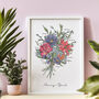 Family Birth Month Flower Print, thumbnail 1 of 5