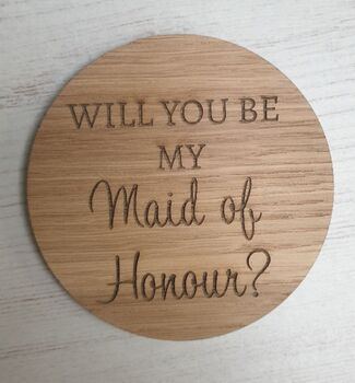 'Will You Be My Bridesmaid?' Wooden Keepsake, 3 of 4