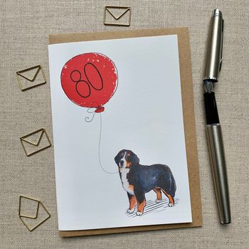 Personalised Bernese Mountain Dog Birthday Card, 2 of 5