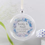 Personalised Engagement Wreath Flat Bauble, thumbnail 4 of 8