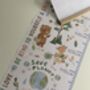 Personalised Ethical Animal World Height Chart, thumbnail 2 of 9
