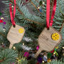 Personalised Pickleball Christmas Tree Decoration, thumbnail 4 of 5