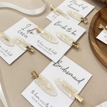 Hen Do Hair Pearl Clips Hen Party Favour Party Bag Filler, 6 of 7