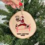 Personalised Santa Reformer Pilates Christmas Bauble, thumbnail 1 of 2