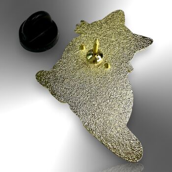 Cute Anime Tabby Cat Enamel Pin Brooch, 7 of 9