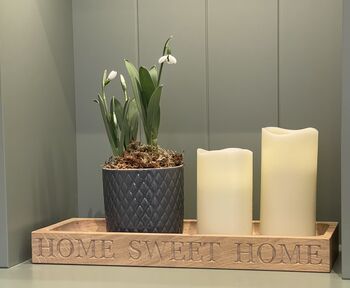 Oak Wooden Medium Tray– Personalised – UK Made, 2 of 6