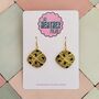 Hot Cross Bun Glitter Earrings, thumbnail 1 of 5