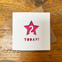 Milestone 2nd Birthday Card Two Years Old 'Two Today!' Paper Cut With Star, thumbnail 2 of 6