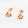 Triangle Opal Stud Earrings In Sterling Silver, thumbnail 4 of 12
