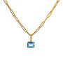 Gold Vermeil Astrid Sky Blue Topaz Necklace, thumbnail 2 of 5