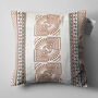 Ethnic Pattern Cushion Cover With Geometric Brown Lines, thumbnail 5 of 7