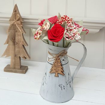 Personalised Christmas Festive Scandi Fabric Flowers, 4 of 12