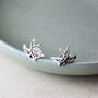 Sterling Silver Bird Stud Earrings, thumbnail 3 of 10