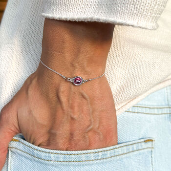 October Birthstone Rose Crystal Bracelet, Birthday Jewellery For Her, 7 of 7