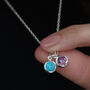 Birthstone Gemstone Charm Necklace, thumbnail 4 of 9