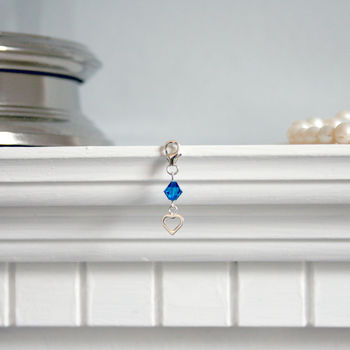 Something Blue Heart Sterling Silver Charm, 3 of 6