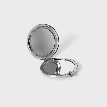 Personalised Silver And Leather Compact Mirror, 10 of 10