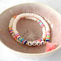 Love Heishi Bracelets With Tassel Stack Of Two, thumbnail 2 of 5