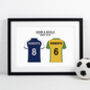 Personalised Football Team Print For Couples, thumbnail 2 of 8