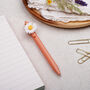 Light Peach Ballpoint Pen With Daisy Flower, thumbnail 1 of 4
