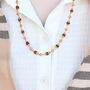 18ct Gold Plated Indian Lord Shiva Rudraksha Beaded Necklace, thumbnail 3 of 4
