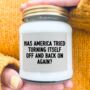 Funny Donald Trump Meme Scented Soy Candle Gift, thumbnail 1 of 8