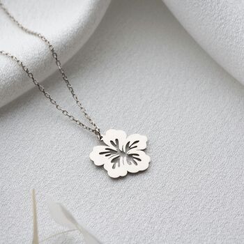 Tropical Hibiscus Flower Necklace, 7 of 11