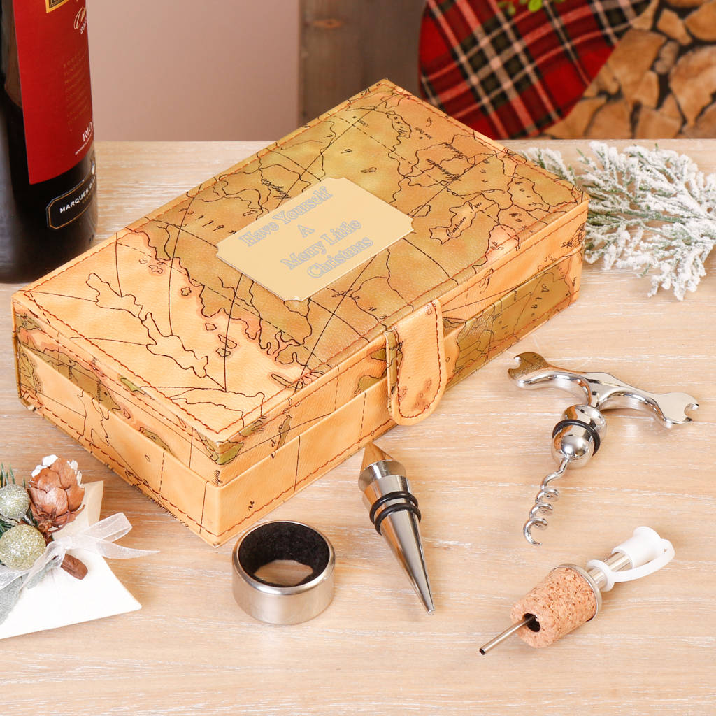 personalised wine accessories adventure gift box by dibor