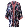 Navy Folk Floral Viscose Summer Jacket, thumbnail 4 of 4