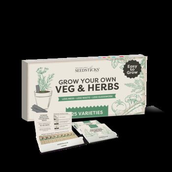 Personalised Grow Your Own Herb And Veg Kit With 25 Varieties, 12 of 12