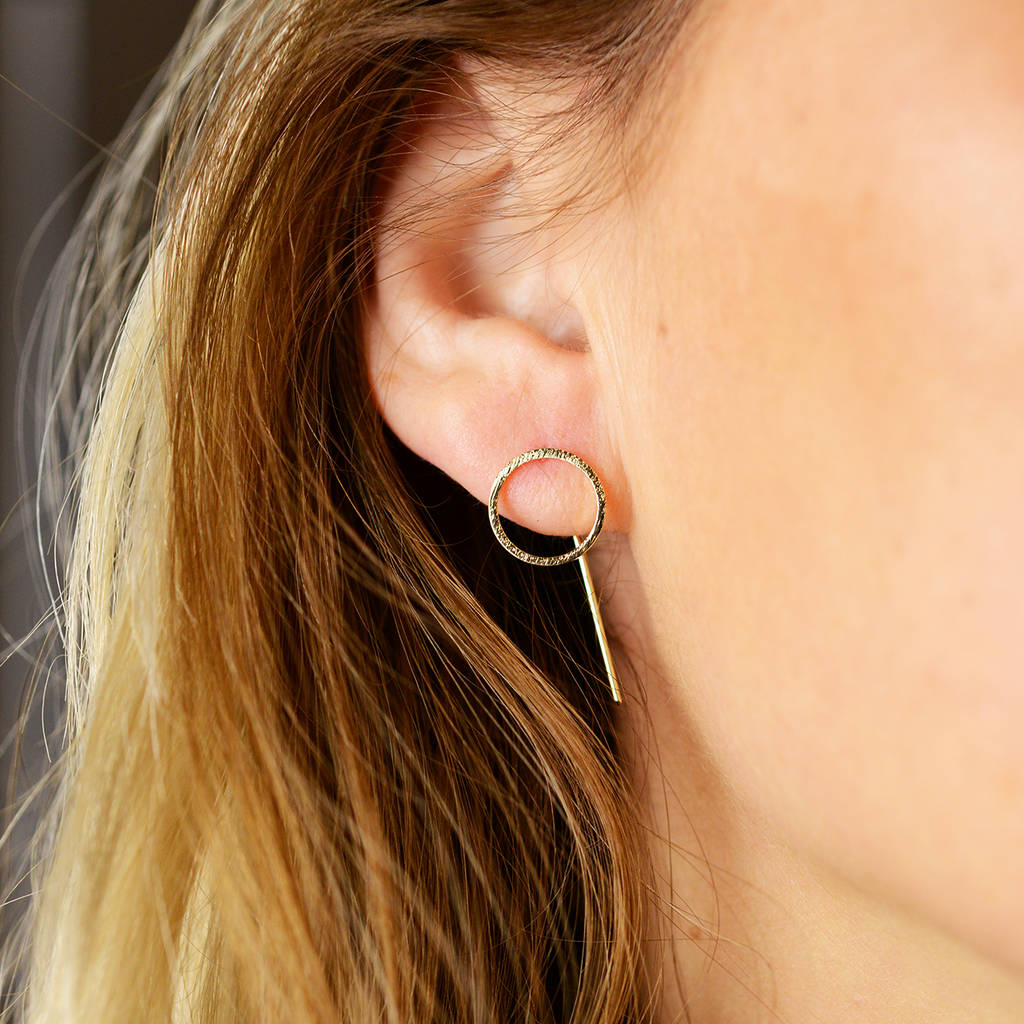 contemporary circle earrings by home & glory
